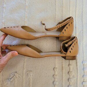 Via Spiga Tan Cutout Flats